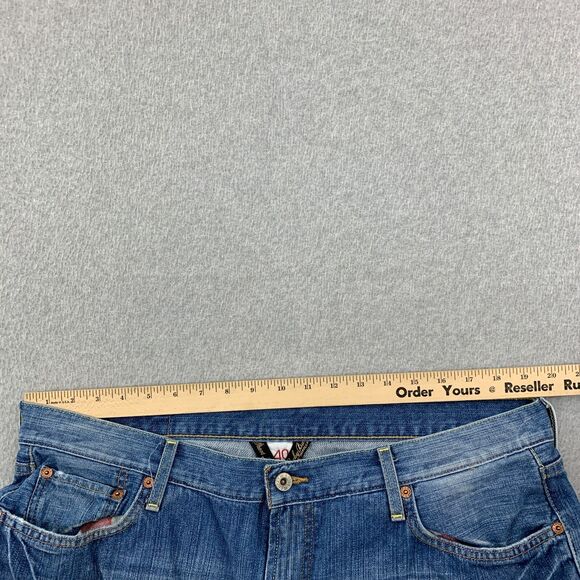 Lucky Brand Jeans Mens Size 38x30 (actual) Short Straight Leg Cotton Distressed - Picture 8 of 16